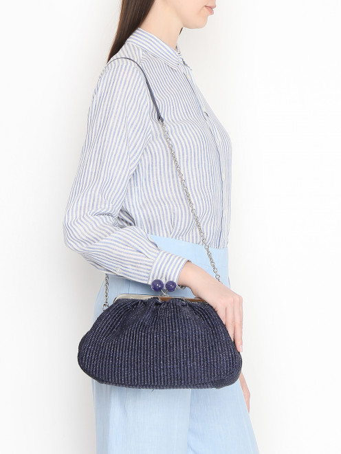 Плетеная сумка из текстиля Weekend Max Mara - МодельВерхНиз