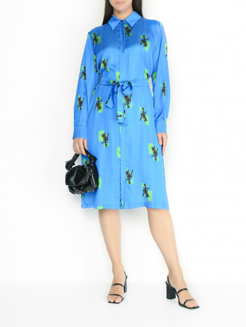Платье-рубашка с поясом Marina Rinaldi - МодельОбщийВид