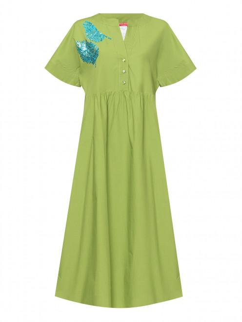 Платье свободного кроя из хлопка с узором Marina Rinaldi - Общий вид