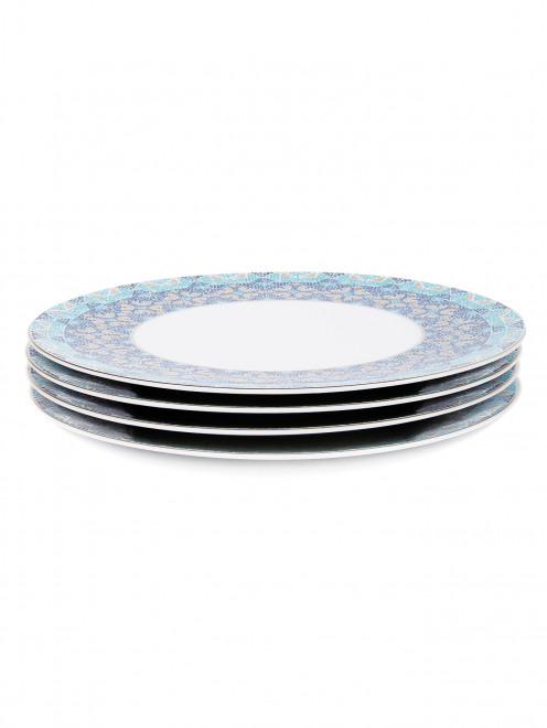Набор из 4 десертных тарелок с узором мозаика  Haviland - Обтравка1