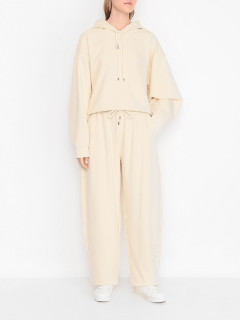 Толстовка из хлопка с капюшоном Sportmax - МодельОбщийВид