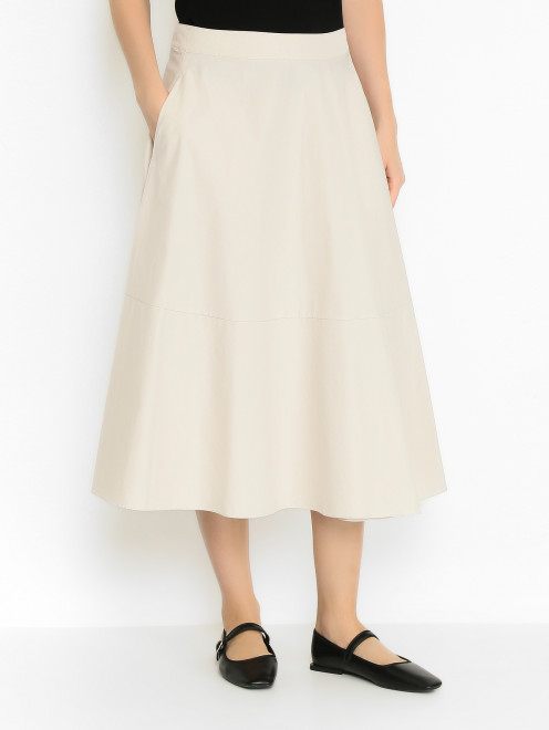 Хлопковая юбка-миди Max Mara - МодельВерхНиз