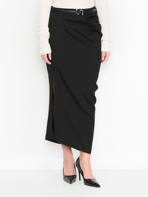 Юбка с разрезом и поясом Sportmax - МодельВерхНиз