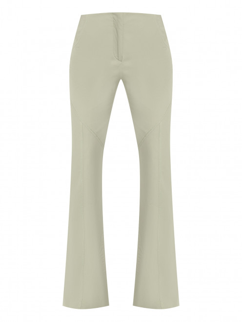 Однотонные брюки из хлопка Alberta Ferretti - Общий вид