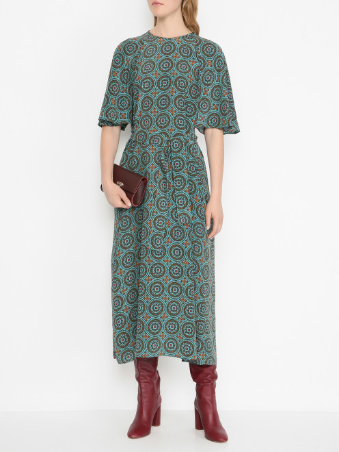 Платье из шелка с узором Weekend Max Mara - МодельОбщийВид