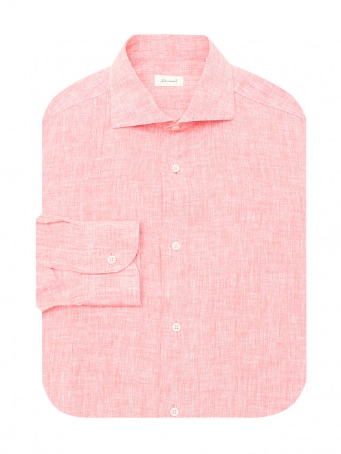 Рубашка однотонная из льна Doriani Cashmere - Общий вид