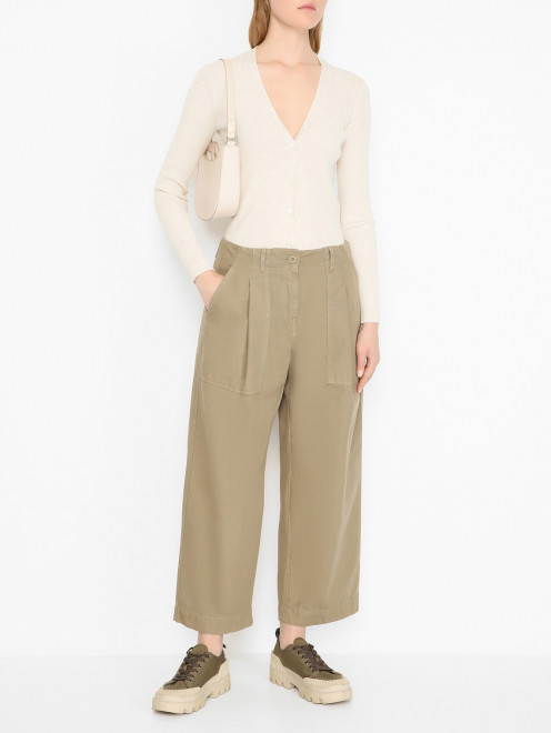 Приталенный кардиган в рубчик Weekend Max Mara - МодельОбщийВид