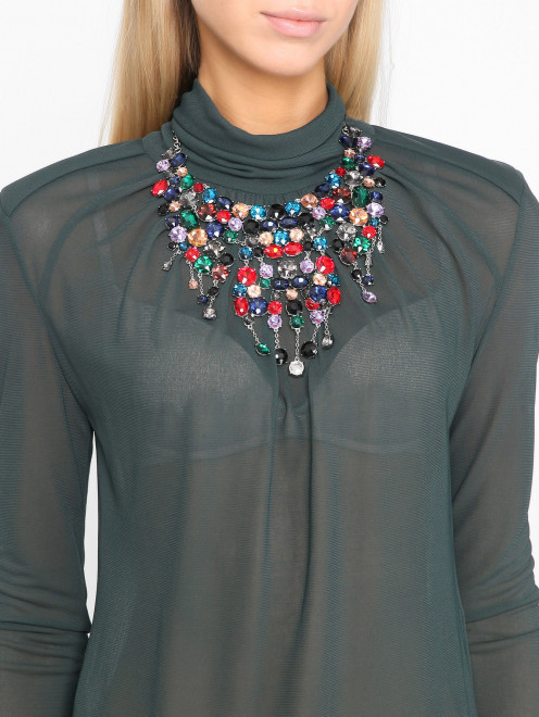 Ожерелье с разноцветными кристаллами Marina Rinaldi - МодельОбщийВид