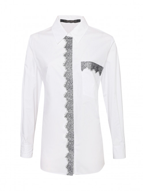 Рубашка из хлопка с декором Marina Rinaldi - Общий вид