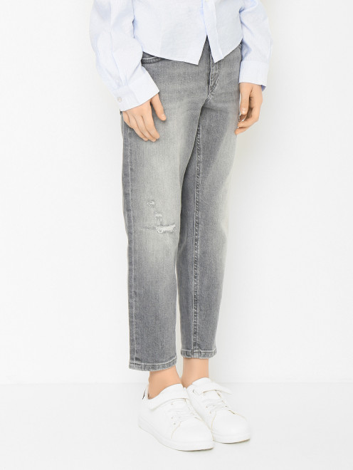Прямые джинсы с разрезами Dondup - МодельВерхНиз