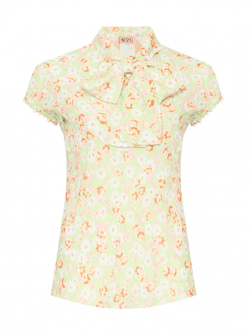 Блуза с цветочным узором N21 - Общий вид