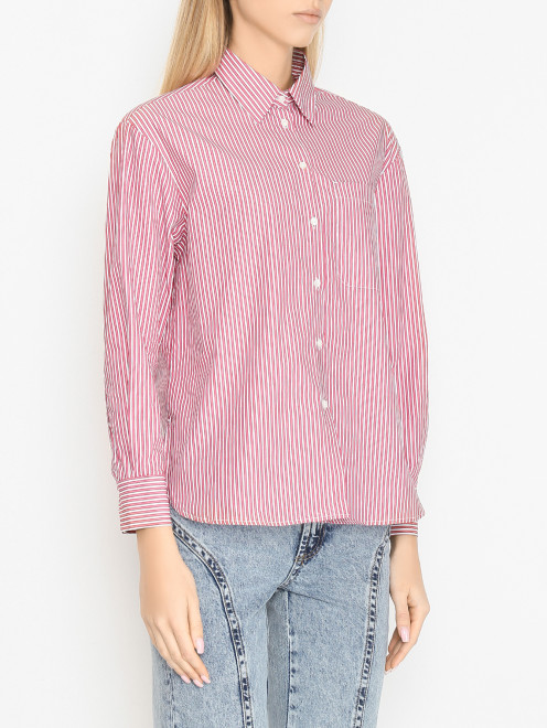 Рубашка из хлопка с узором "Полоска" Max&Co - МодельВерхНиз