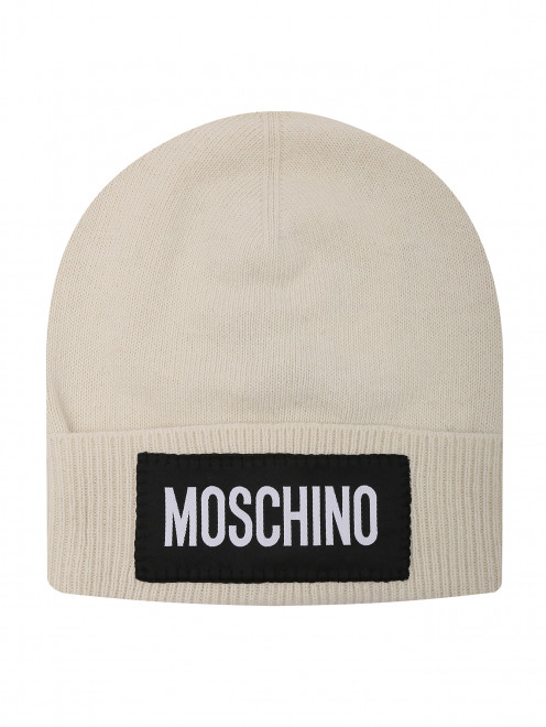 Шапка из смешанного кашемира с логотипом Moschino - Общий вид