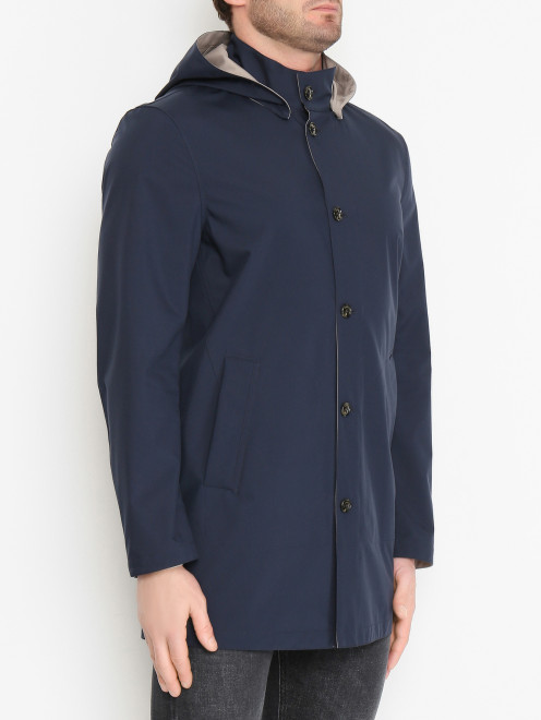 Удлиненная куртка с капюшоном Tombolini - МодельВерхНиз