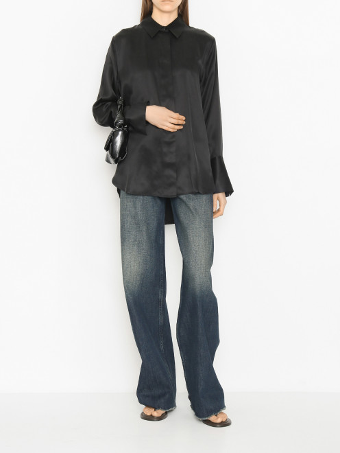 Рубашка свободного кроя из шелка Koko Brand - МодельОбщийВид