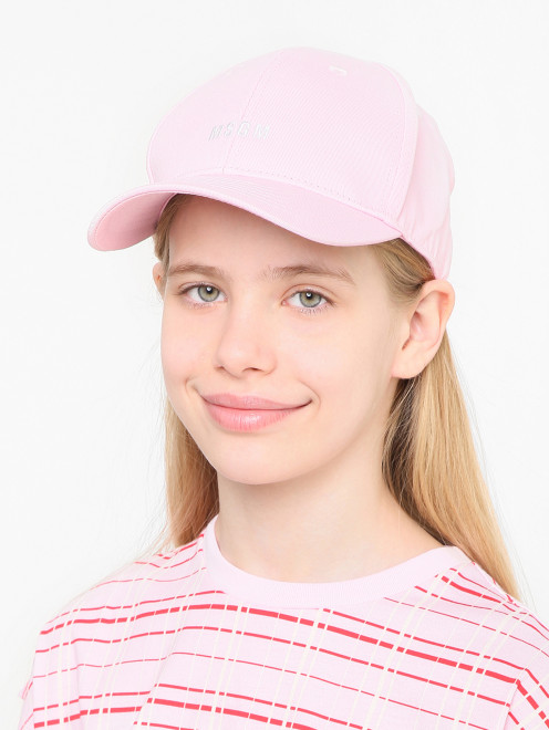 Бейсболка из хлопка с логотипом MSGM - МодельОбщийВид