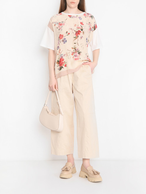 Брюки из хлопка на резинке Weekend Max Mara - МодельОбщийВид