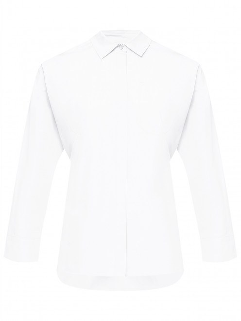 Рубашка однотонная из хлопка Max Mara - Общий вид