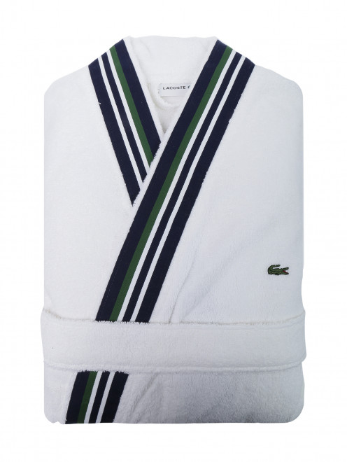 Банный халат из хлопка с декором Lacoste - Общий вид