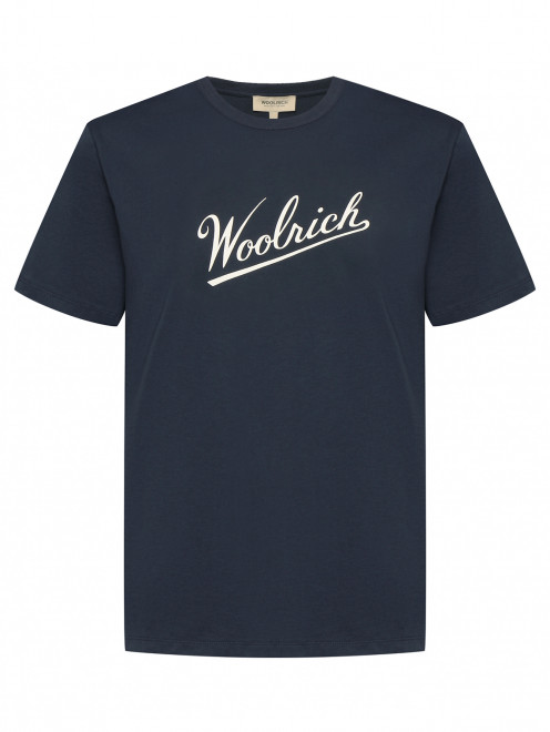 Футболка из хлопка с принтом Woolrich - Общий вид