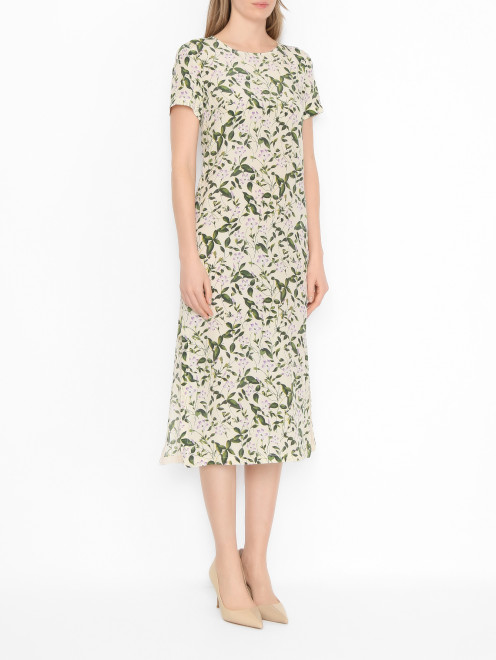 Платье из шелка с разрезами Weekend Max Mara - МодельВерхНиз