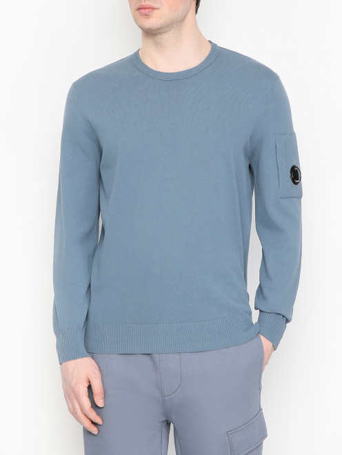 Однотонный джемпер из хлопка C.P. Company - МодельВерхНиз