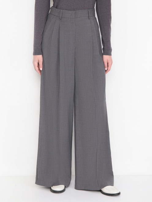 Брюки из шерсти с карманами Weekend Max Mara - МодельВерхНиз