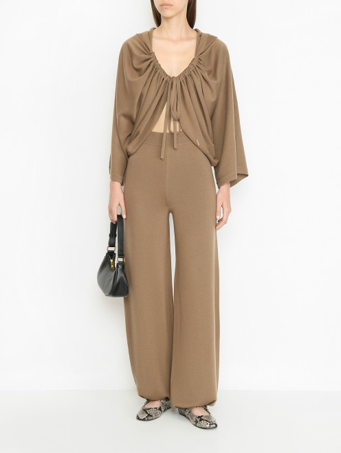 Кардиган из шерсти с капюшоном Max Mara - МодельОбщийВид
