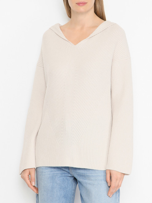 Удлиненный джемпер с капюшоном Max Mara - МодельВерхНиз