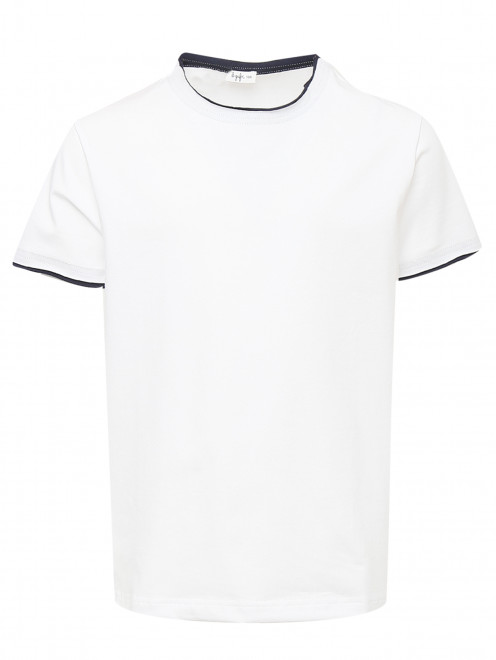 Трикотажная футболка с контрастной каймой Il Gufo - Общий вид