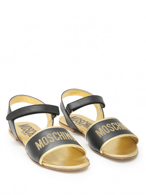 Босоножки из кожи с декором Moschino - Общий вид