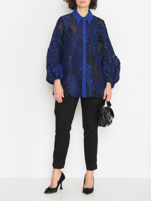 Блуза с декором свободного кроя Marina Rinaldi - МодельОбщийВид