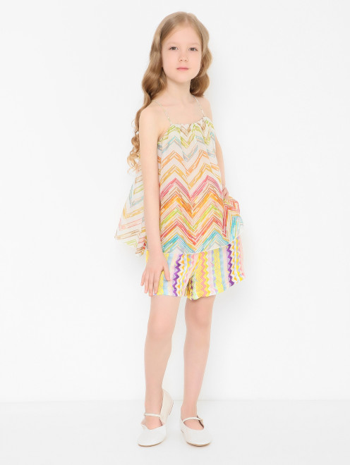 Топ из хлопка с узором Missoni - МодельОбщийВид