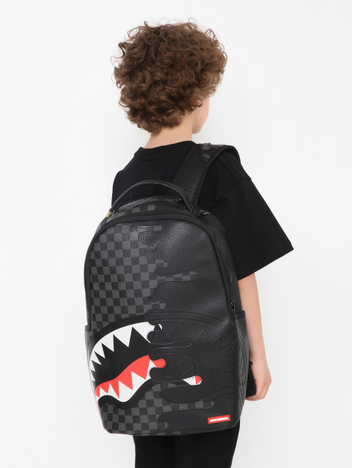 Комбинированный рюкзак с принтом Sprayground - МодельВерхНиз