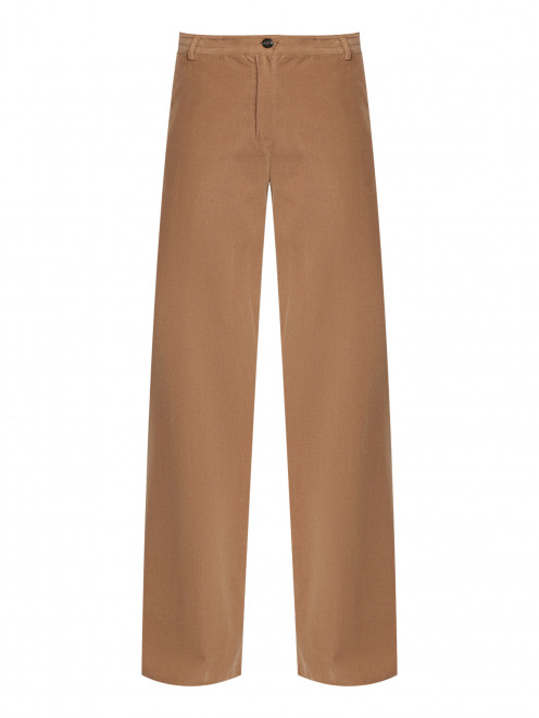 Вельветовые брюки из хлопка широкого фасона Max&Co - Общий вид