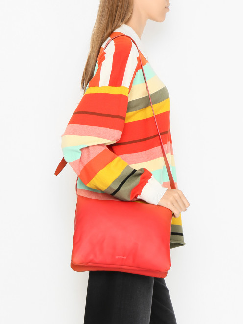 Сумка из гладкой кожи на ремне Sportmax - МодельВерхНиз