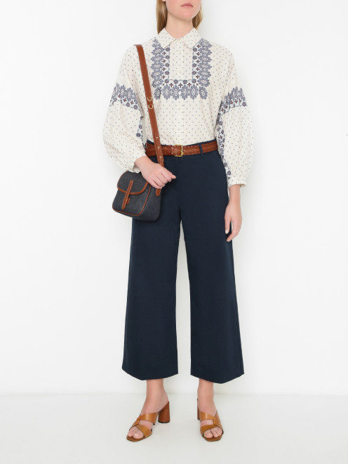 Рубашка из хлопка с узором Weekend Max Mara - МодельОбщийВид