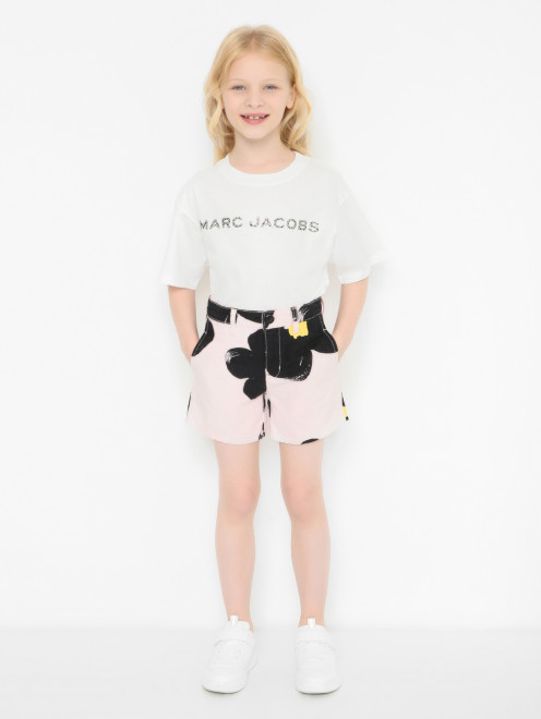 Шорты из денима с узором Marc Jacobs - МодельОбщийВид