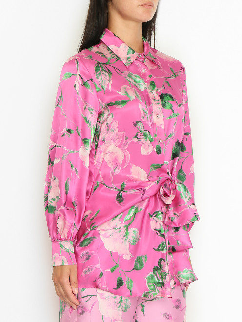 Блуза из шелка с узором Marina Rinaldi - МодельВерхНиз
