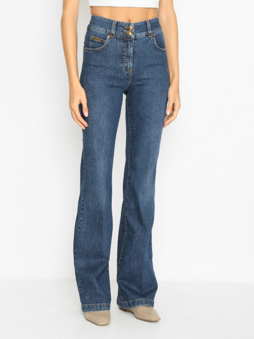 Расклешенные джинсы с завышенной талией Luisa Spagnoli - МодельВерхНиз