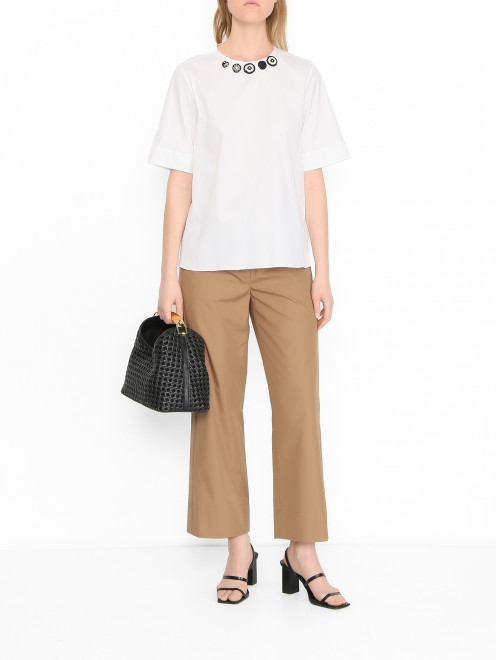 Брюки из хлопка Max Mara - МодельОбщийВид