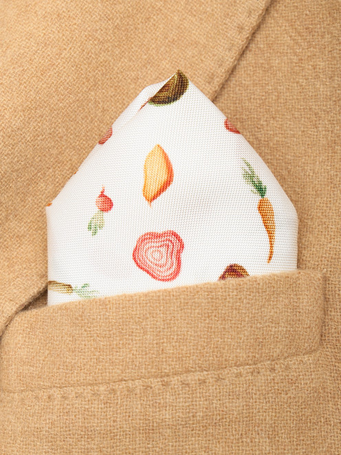 Платок карманный из шелка с узором Eton - МодельОбщийВид
