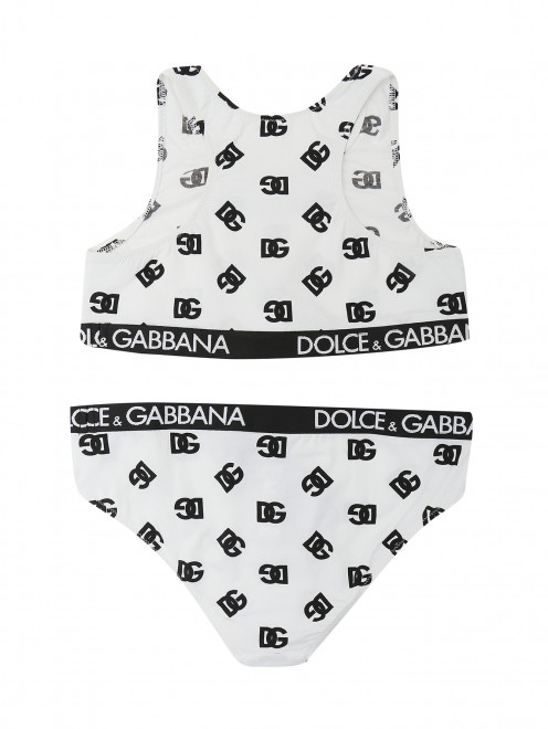 Комплект белья с контрастным узором Dolce & Gabbana - Обтравка1