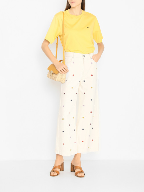 Базовая футболка из хлопка Weekend Max Mara - МодельОбщийВид