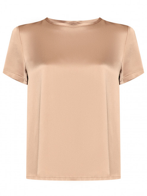 Атласный топ с короткими рукавами Max Mara - Общий вид