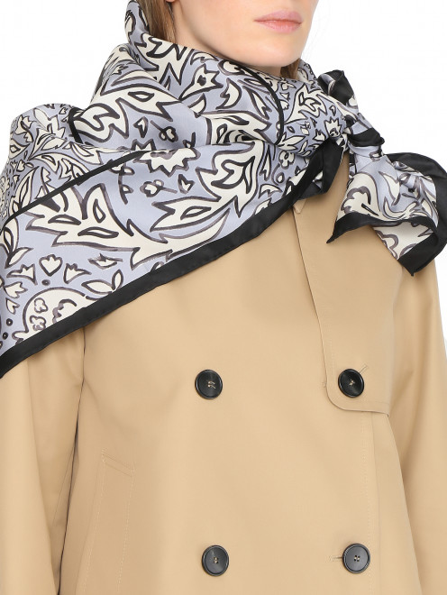 Платок из шелка с узором Weekend Max Mara - МодельОбщийВид