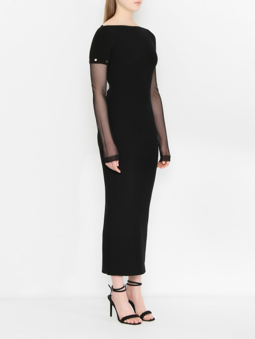 Трикотажное платье в рубчик Sportmax - МодельВерхНиз