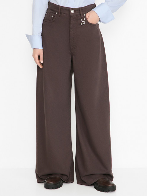 Джинсы широкого кроя Sportmax - МодельВерхНиз