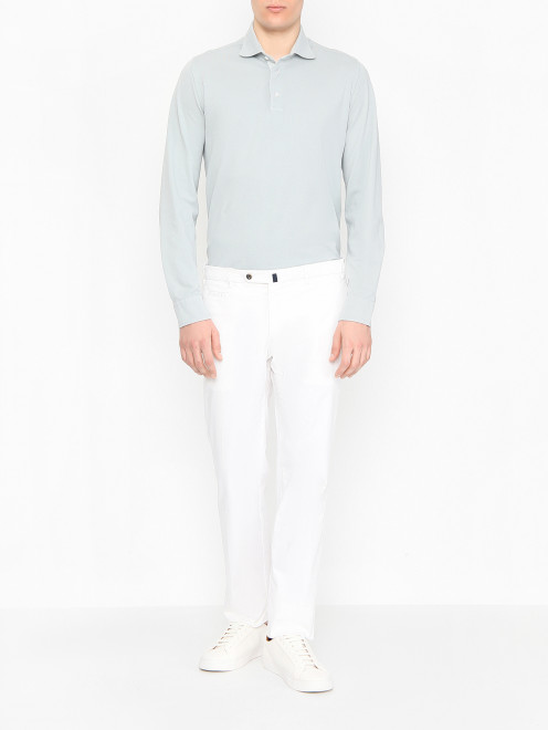 Поло из хлопка с длинным рукавом Doriani Cashmere - МодельОбщийВид