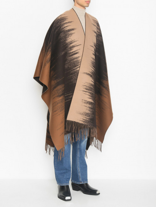 Пончо из шерсти и кашемира Piacenza Cashmere 1733 - МодельВерхНиз